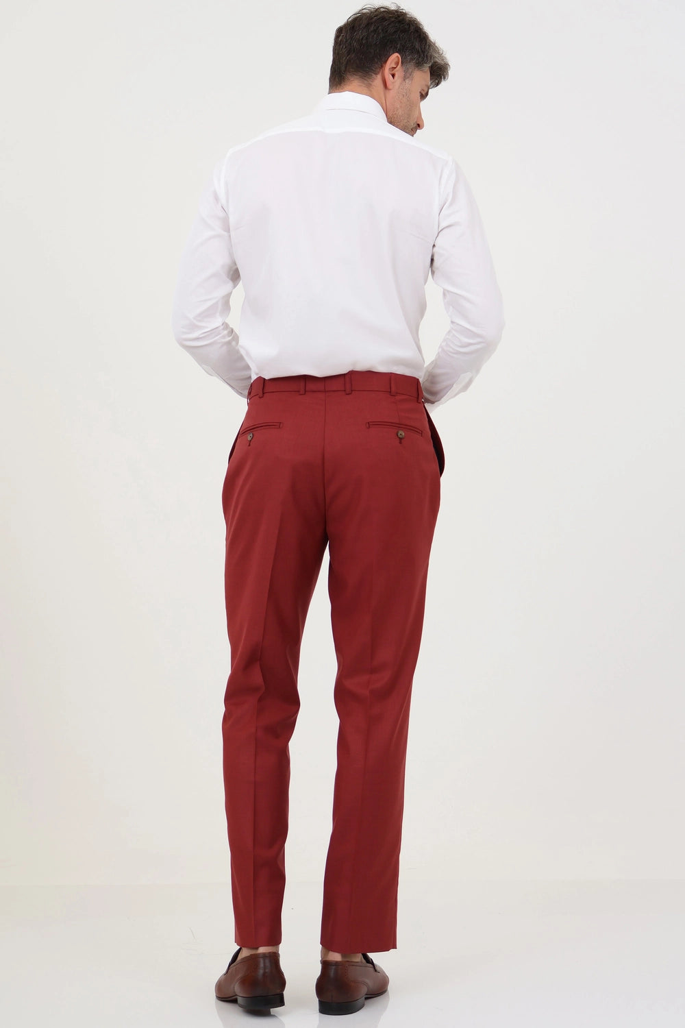 Men’s Slim Fit Tailored Dress Pants with Adjustable Waist