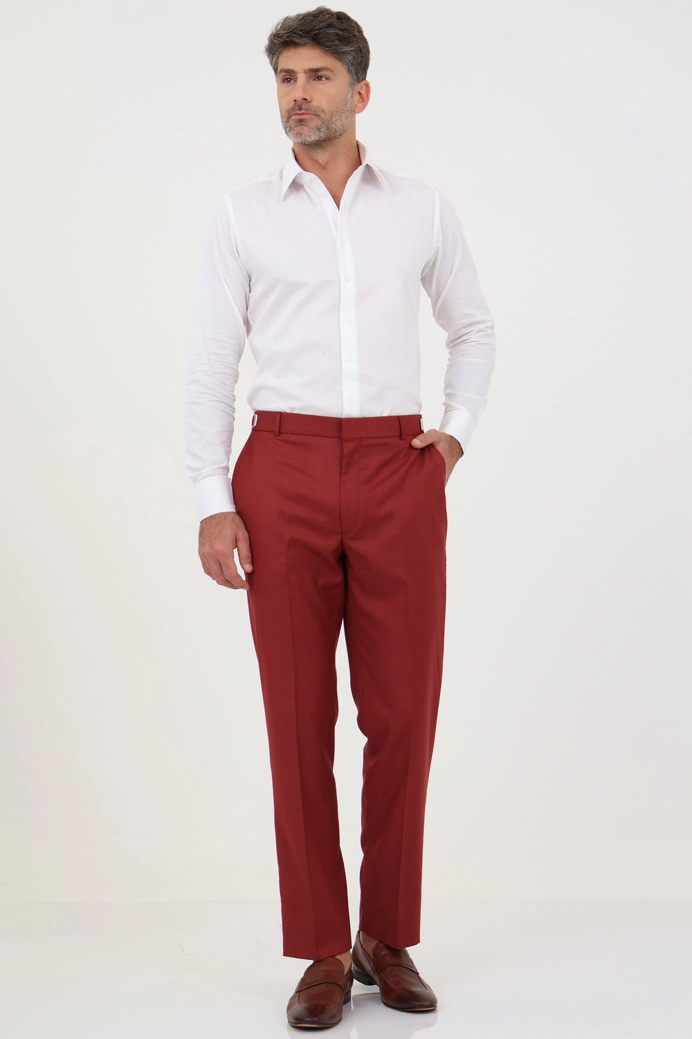 Men’s Slim Fit Tailored Dress Pants with Adjustable Waist