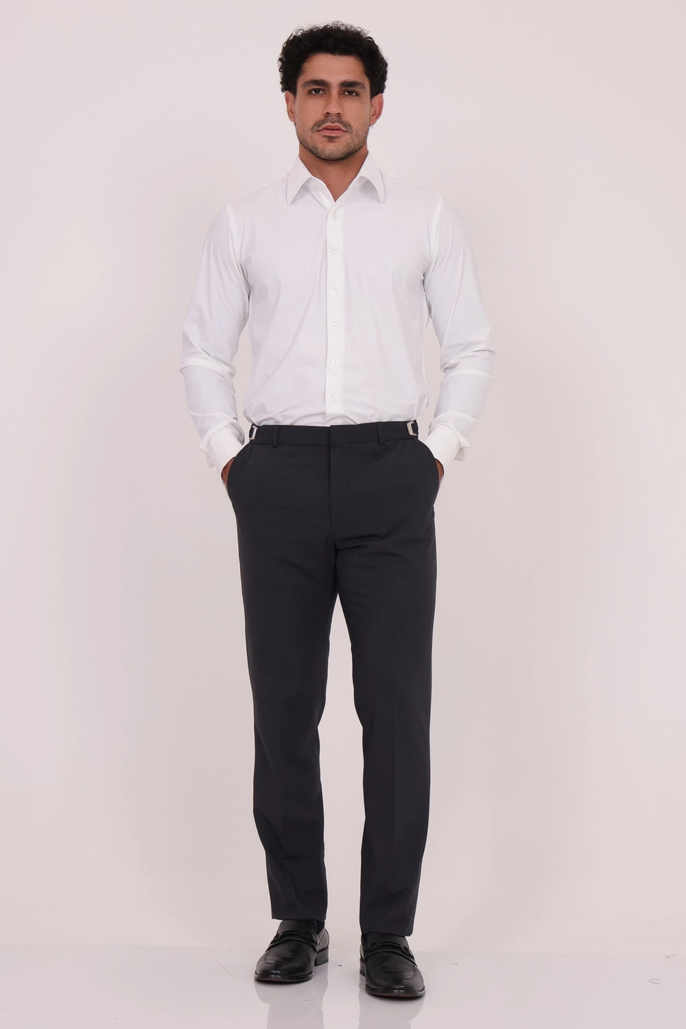 Men’s Slim Fit Tailored Trousers with Adjustable Waist