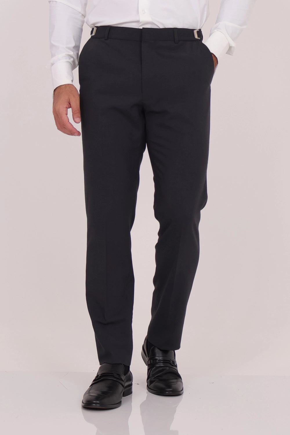 Men’s Slim Fit Tailored Trousers with Adjustable Waist