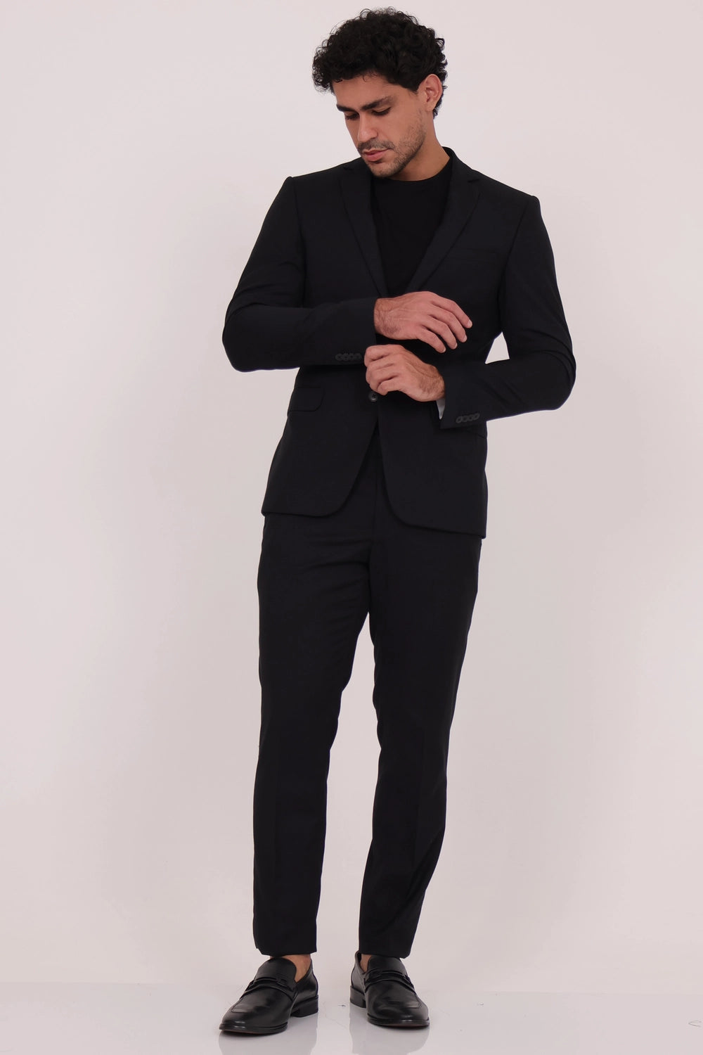 Men’s Super Slim Fit Suit with Pocket Square and Tailored Trousers